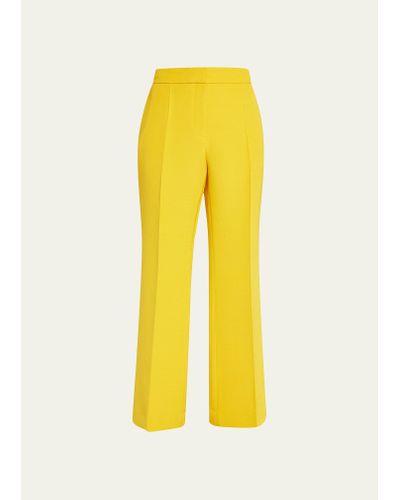 Lafayette 148 New York Gates Flare Ankle Pants - Yellow