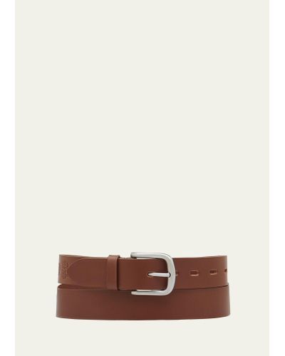 Il Bisonte Classic Cowhide Leather Belt - Brown