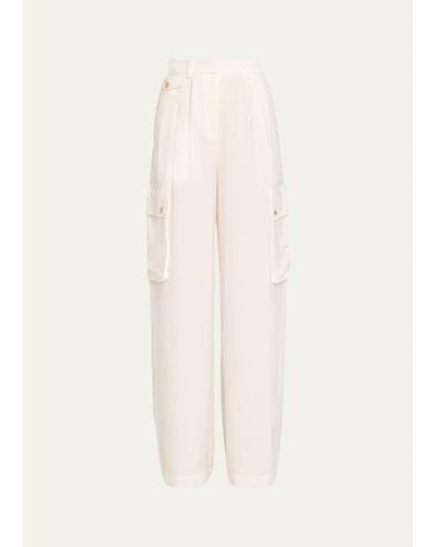 Ramy Brook Emil Wide-leg Relaxed Cargo Pants - White