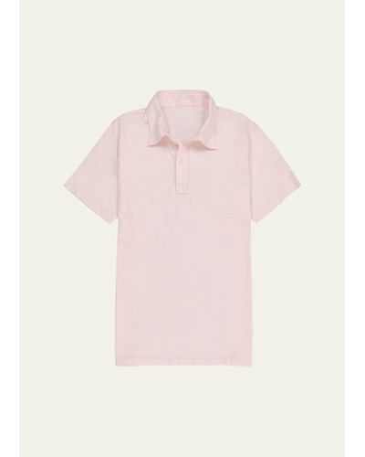 Save Khaki Solid Supima Cotton Polo Shirt - Pink