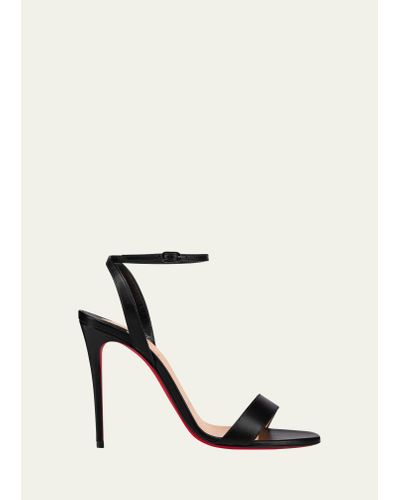 Black Chain-Embellished Ankle Strap Sandals - CHARLES & KEITH CA