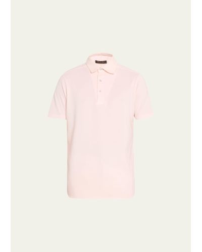 Loro Piana Cotton Pique Polo Shirt - Pink