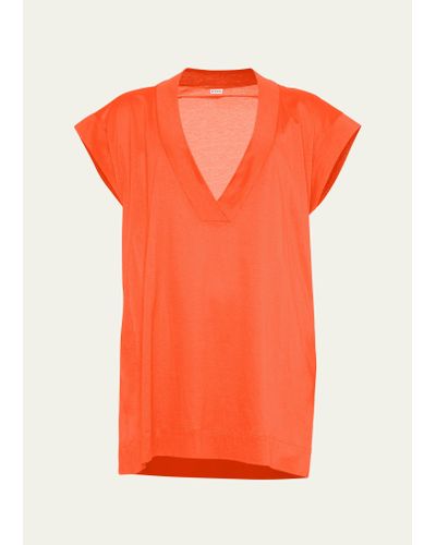 Eres Renee V-neck T-shirt Coverup - Orange