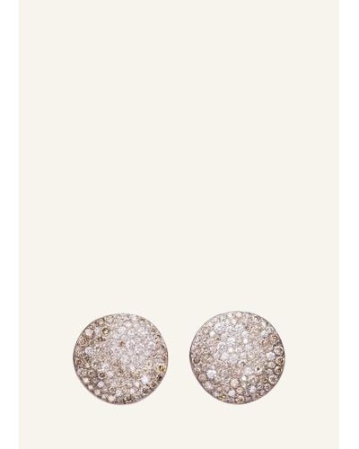 Pomellato Sabbia Rose 18k Rose Gold Stud Earrings With Brown Diamonds - Multicolor