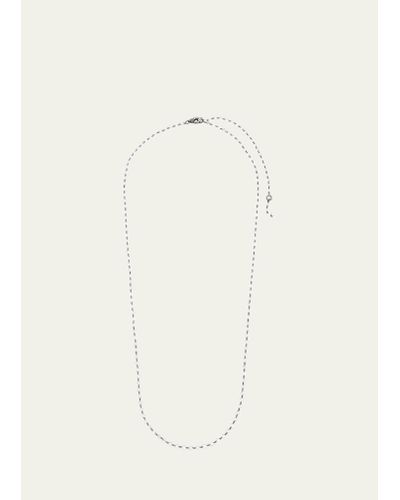 64 Facets 18k White Gold Diamond Chain Necklace - Natural