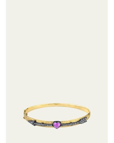 Arman Sarkisyan Cupids Arrow Bracelet With Pink Sapphire And Diamonds - Natural