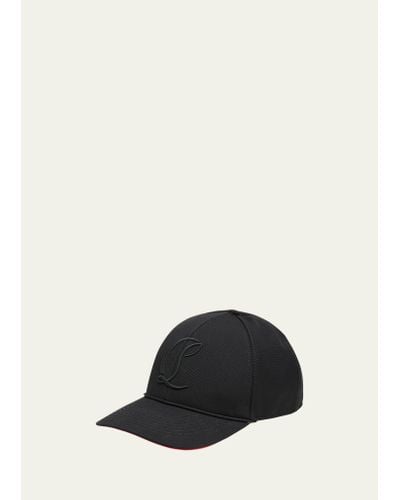 Christian Louboutin Mooncrest Embroidered Baseball Hat - Black