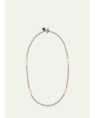 Armenta Short Gold-station Cable-chain Necklace - Natural
