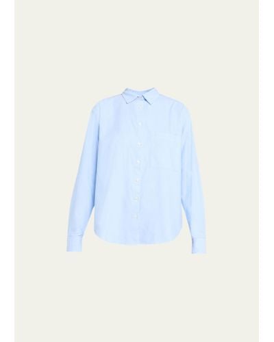 Kule Quinn Cotton Button-front Shirt - Blue