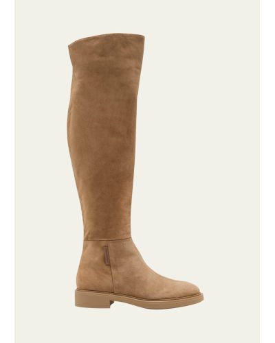 Gianvito Rossi Suede Over-the-knee Boots - Brown