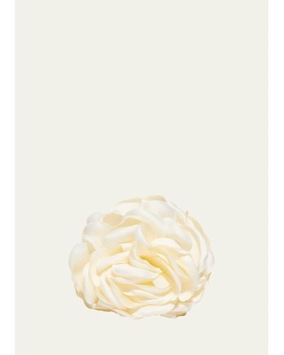 Lele Sadoughi Peony Flower Claw Clip - Natural