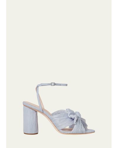 Loeffler Randall Camellia Knot Ankle-strap Sandals - White
