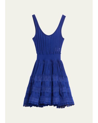 Alaïa Crinoline Mini Dress - Blue