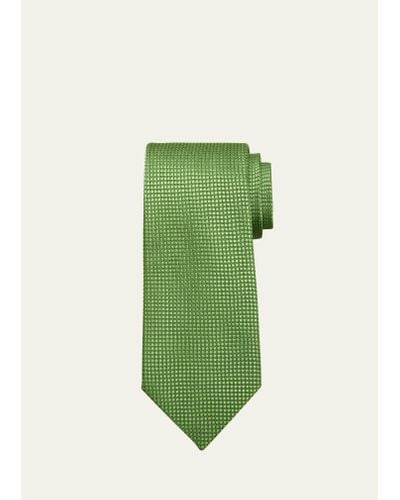 Charvet Textured Silk Tie - Green