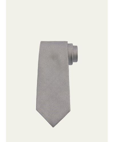 Charvet Micro-diamond Silk Tie - Gray