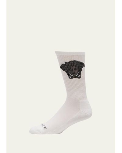 Versace Medusa Athletic Crew Socks - Natural