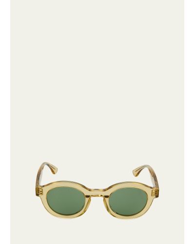 Thierry Lasry Olympy 656 Acetate Round Sunglasses - Green