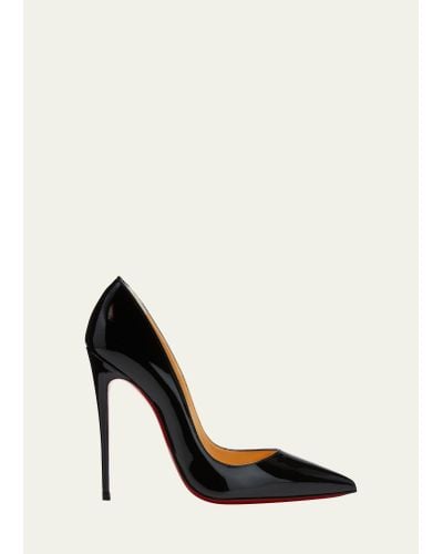 Christian Louboutin So Kate Patent Pointed-toe Red Sole Pump - Black