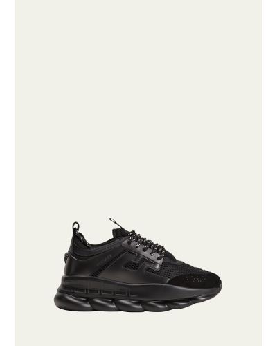 Versace Chain Reaction Caged Sneakers - Black
