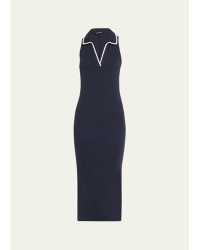 Veronica Beard Darien Knit Midi Dress - Blue