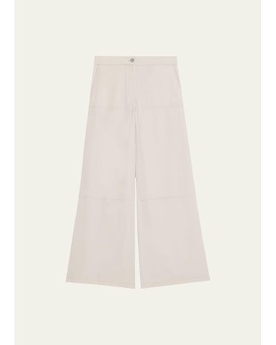 Theory Fluid Wide-leg Cargo Pants - Natural
