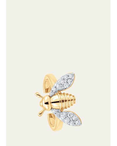 Sara Weinstock 18k Two-tone Gold Queen Bee Diamond Ear Cuff - Natural