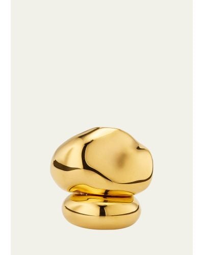Alexander McQueen Brass Stacked Ring - Metallic