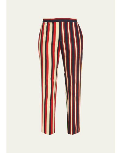 Libertine Eton Striped Narrow Pants - Red