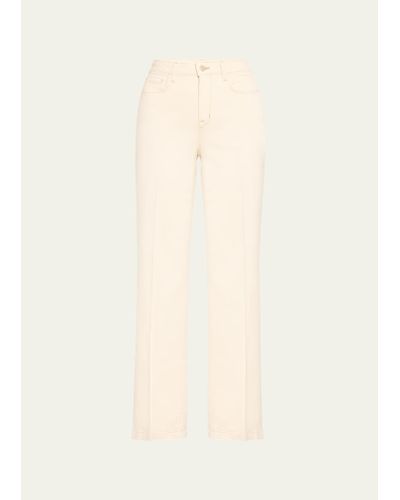L'Agence Scottie High Rise Wide-leg Jeans - White