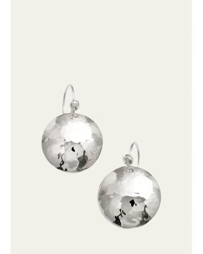 Ippolita Disc Earrings In Sterling Silver With Diamonds - Natural