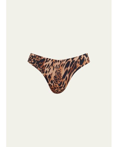 COMMANDO Printed stretch-jersey low-rise thong