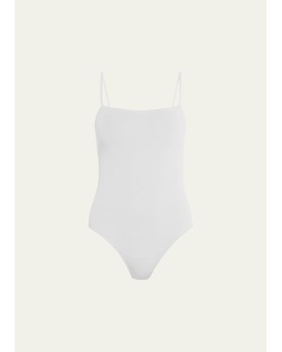 Eres Aquarelle One-piece Swimsuit With Thin Straps - White