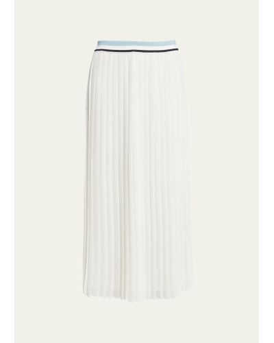 Moncler Pleated Midi Skirt - White