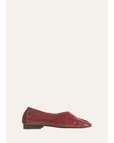 Hereu Juliol Glossy Crinkled Leather Loafers - Multicolor