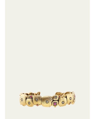 Alex Sepkus Little Orchard 18k Gold Cuff Bracelet With Sapphires - Natural