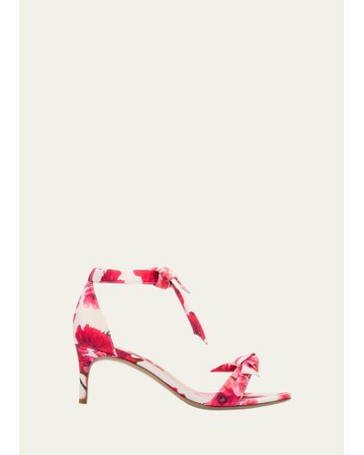Alexandre Birman Clarita Floral Knot Ankle-strap Sandals - Pink