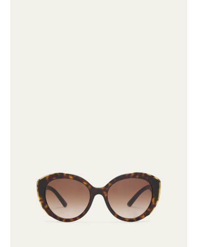 Prada 0pr 01ys Oval Gradient Sunglasses - Natural