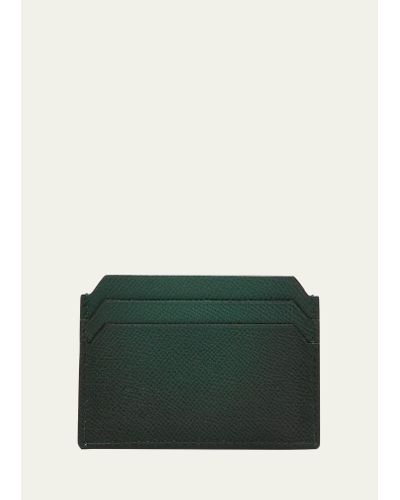 Santoni Leather Card Case - Green