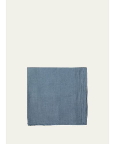 Simonnot Godard Tonal Stripe Handkerchief - Blue