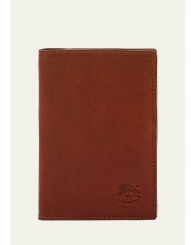Il Bisonte Galileo Leather Card Case - Brown