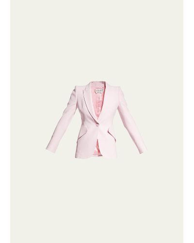 Alexander McQueen Classic Single-breasted Suiting Blazer - Pink