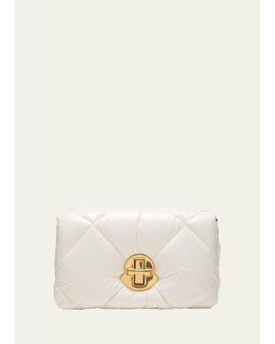 Moncler Puffer Crossbody Bag With Turn-lock - Natural