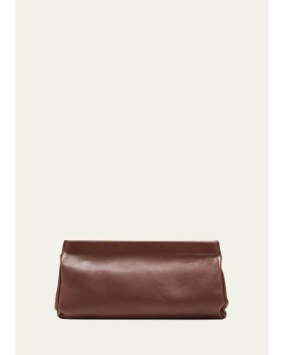 The Row Abby Shoulder Bag In Napa Leather - Natural