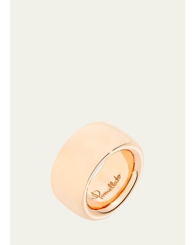 Pomellato 18k Rose Gold Iconica Maxi Band Ring - White