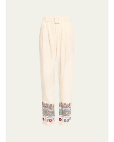 Alix Of Bohemia Colette Belted Riviera Pants - White