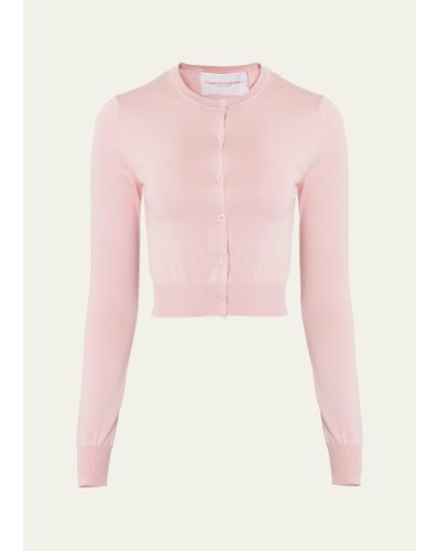 Carolina Herrera Knit Button-front Cardigan - Pink