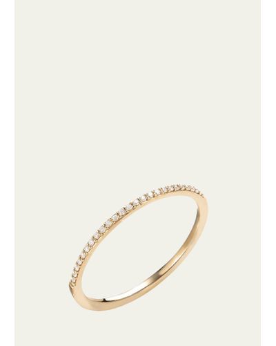 Lana Jewelry 14k Gold Thin Flawless Diamond Stack Ring - Natural