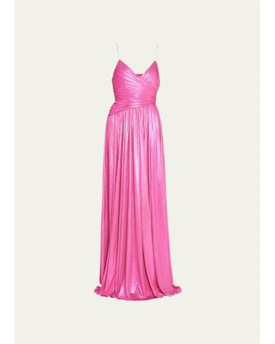 retroféte Doss Metallic Cocktail Dress - Pink
