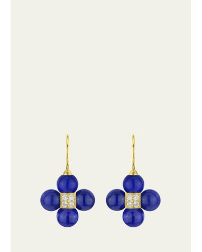 Paul Morelli Sequence Lapis And Diamond Drop Earrings - White