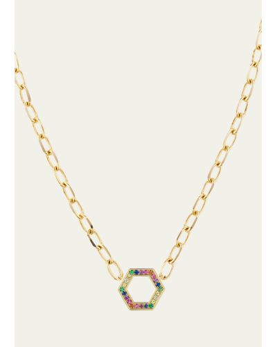 Harwell Godfrey Rainbow Hex Cable Chain Foundation Necklace - Natural